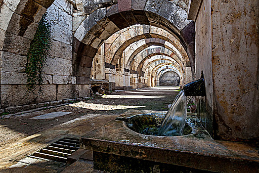 水,流动,墙壁,场所,古迹,土耳其