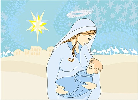 圣母玛利亚,孩子,耶稣