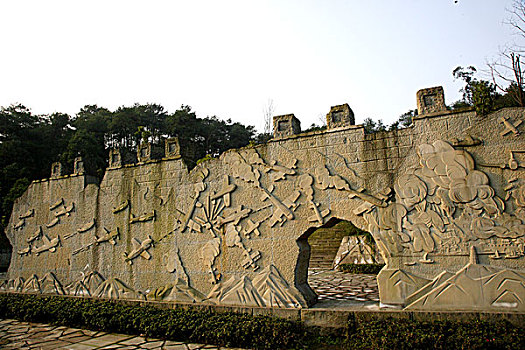 重庆空军抗战纪念园二战时期空军在华作战事迹墙