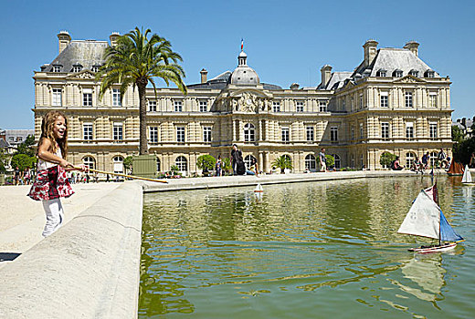 风景,卢森堡,宫殿,巴黎,法国