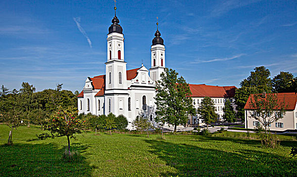 教堂,寺院,主教管区,奥格斯堡,斯瓦比亚,地区,巴伐利亚,德国,欧洲