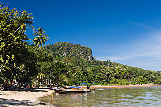 船,棕榈树,海滩,岛屿,泰国,东南亚,亚洲