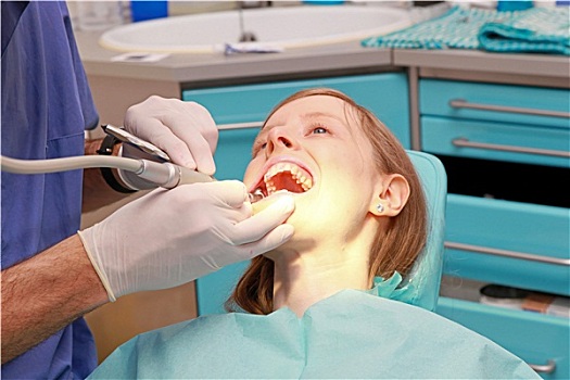 女孩,牙科诊所