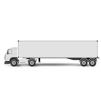 大,卡车,拖拉机,运输,货物,矢量,插画,隔绝,白色背景,背景