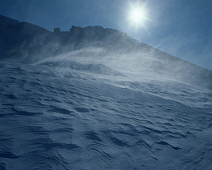 山,暴风雪