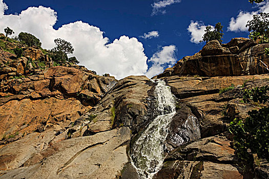 瀑布,山峦,纳米比亚,非洲