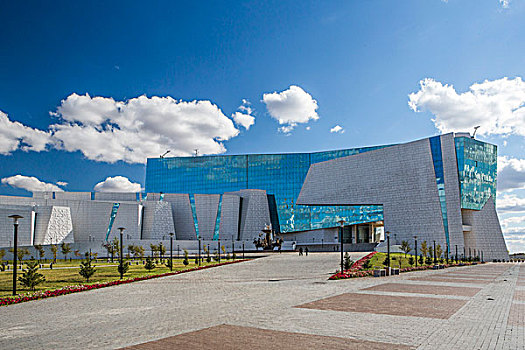 哈萨克斯坦,阿斯塔纳,城市,新,行政,国家美术馆,建筑,金字塔,区域