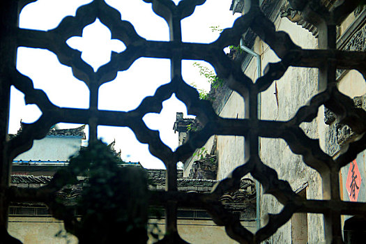石窗,古建筑,徽州