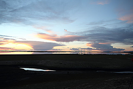 青海湖落日