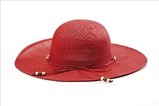 红色,遮阳帽