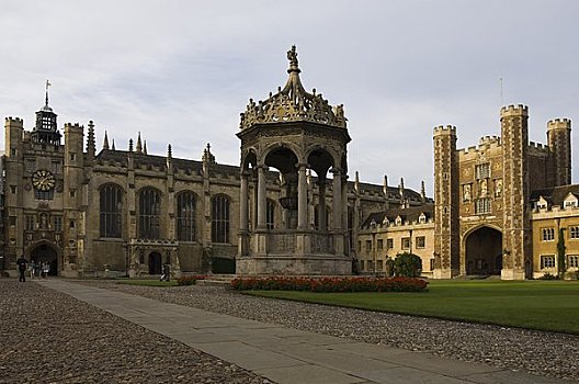 院落,圣三一学院,剑桥,英格兰