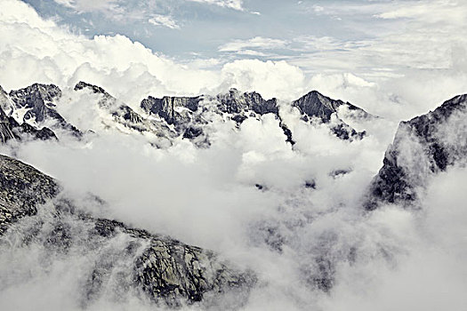 云,上方,阿尔卑斯山