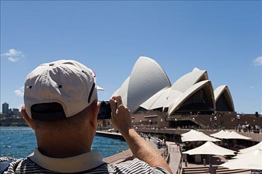 游客,摄影,悉尼歌剧院