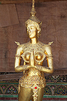 金色,雕塑,神话,佛教,玉佛寺,苏梅岛,曼谷,泰国,亚洲
