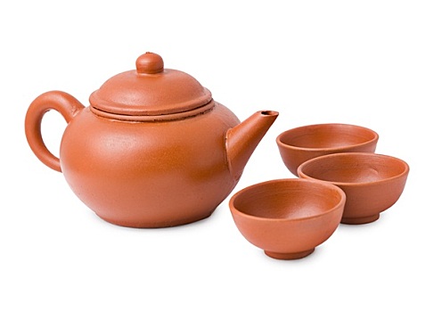 陶瓷,古老,东方,茶壶,杯子