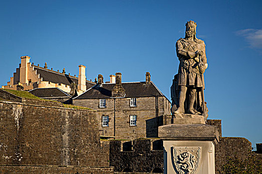 雕塑,仰视,斯特灵,城堡,苏格兰