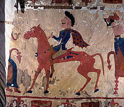 骑手,古器物,地毯,特写,公元前4世纪,艺术家,未知