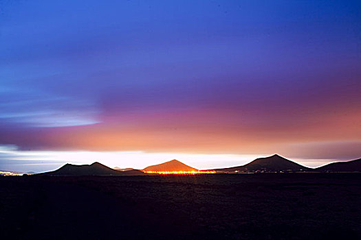 火山,日出