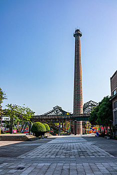 重庆钢铁厂旧址中的高炉