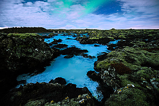 水,蓝色泻湖,雷克雅未克,区域,冰岛,欧洲