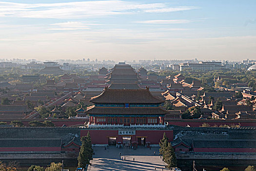 俯拍,故宫,北京,中国