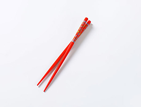 红色,筷子