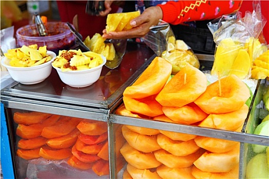 水果,调味品,街边市场