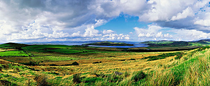 湖,英寸,岛屿,多纳格,爱尔兰,风景,远景