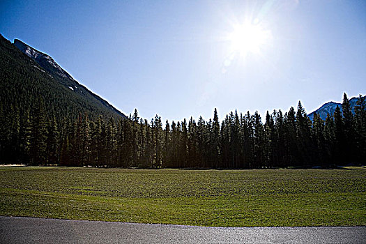 班芙国家公园,落基山脉,背景,加拿大