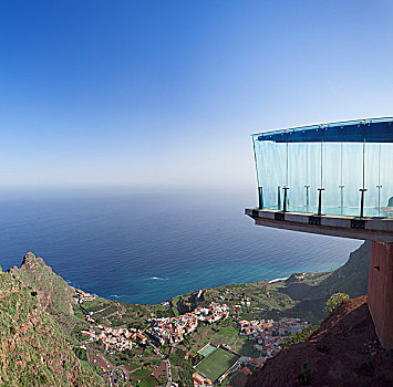 风景,眺台,餐馆,加纳利群岛,西班牙,欧洲