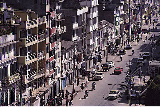 建筑,街道,加德满都山谷,尼泊尔