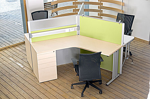 办公室,桌子,黑色,椅子,小间