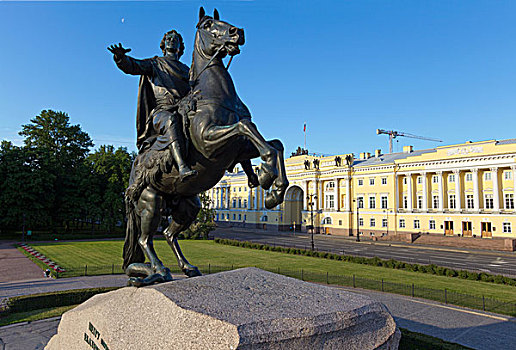 纪念建筑,青铜,骑手,彼得斯堡