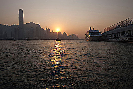 香港浅水湾落日大道图片