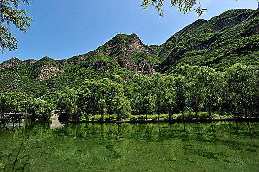 河北保定野三坡夏日山水景致如画