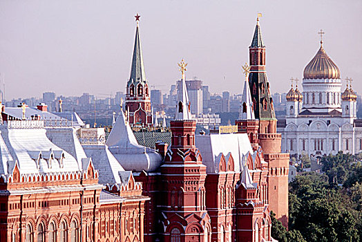 风景,莫斯科,克里姆林宫,要塞,俄罗斯