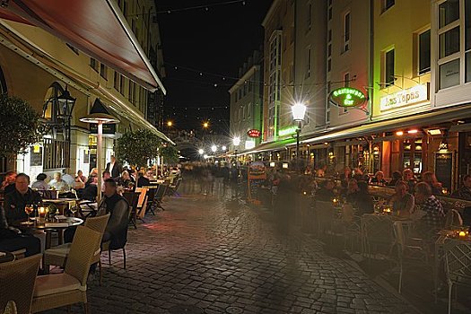 餐馆,夜晚,德累斯顿,萨克森,德国