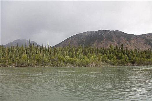 河,山峦,国家公园,加拿大西北地区,加拿大