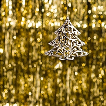 银,圣诞树饰