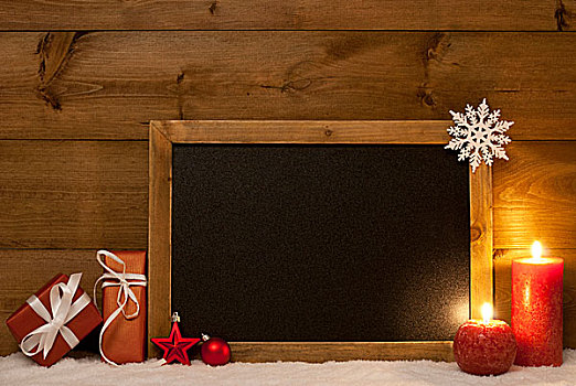 喜庆,圣诞贺卡,黑板,雪,蜡烛,留白