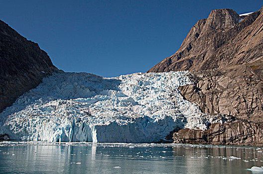 格陵兰,峡湾,冰河