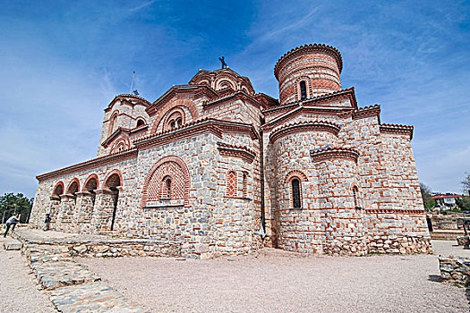 教堂,世界遗产,湖,马其顿,欧洲