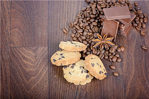 饼干,咖啡豆,巧克力