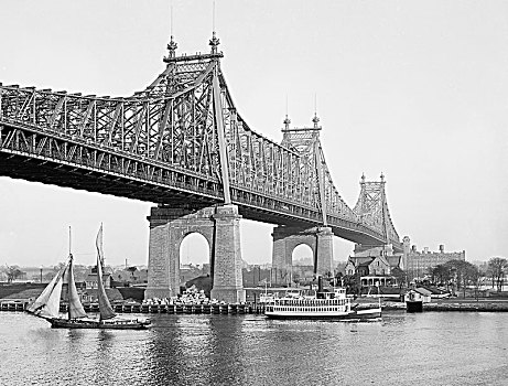 岛屿,桥,纽约,美国,底特律,建筑,历史