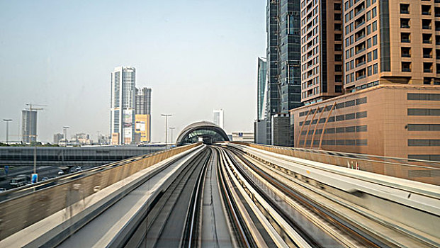 地铁,轨道,市区,迪拜,阿联酋