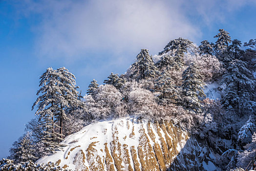 华山,雪景