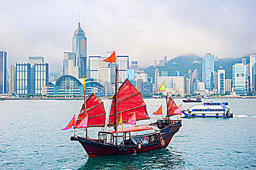 著名,香港,帆船