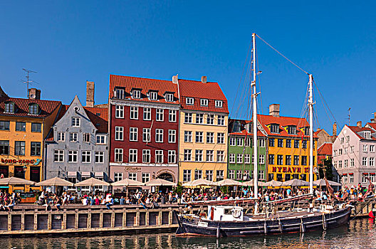 船,运河,新港,哥本哈根,丹麦