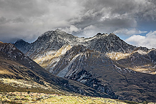 风景,萨瑟兰,山,新西兰