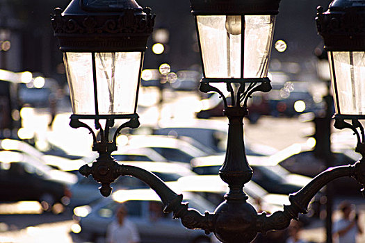 法国,巴黎,地点,协和飞机,街道,灯笼